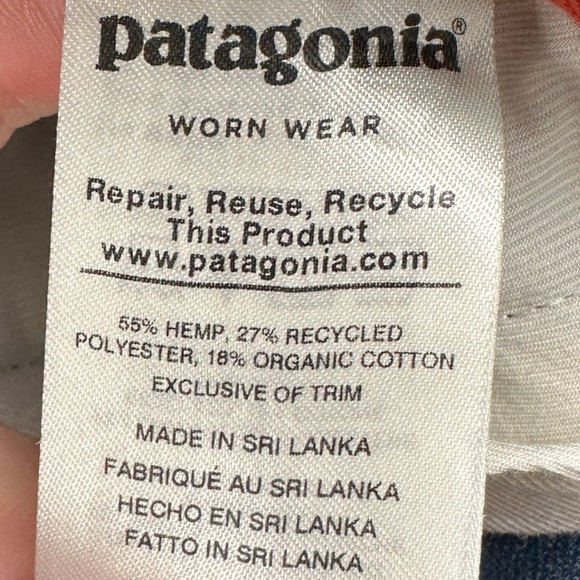 Patagonia Mens 34 Jeans Straight Blue Organic Cotton Hemp Blend Double-Knee EUC - Picture 4 of 8